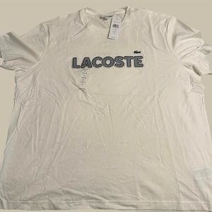 Brand New Embroidered Lacoste White T-Shirt